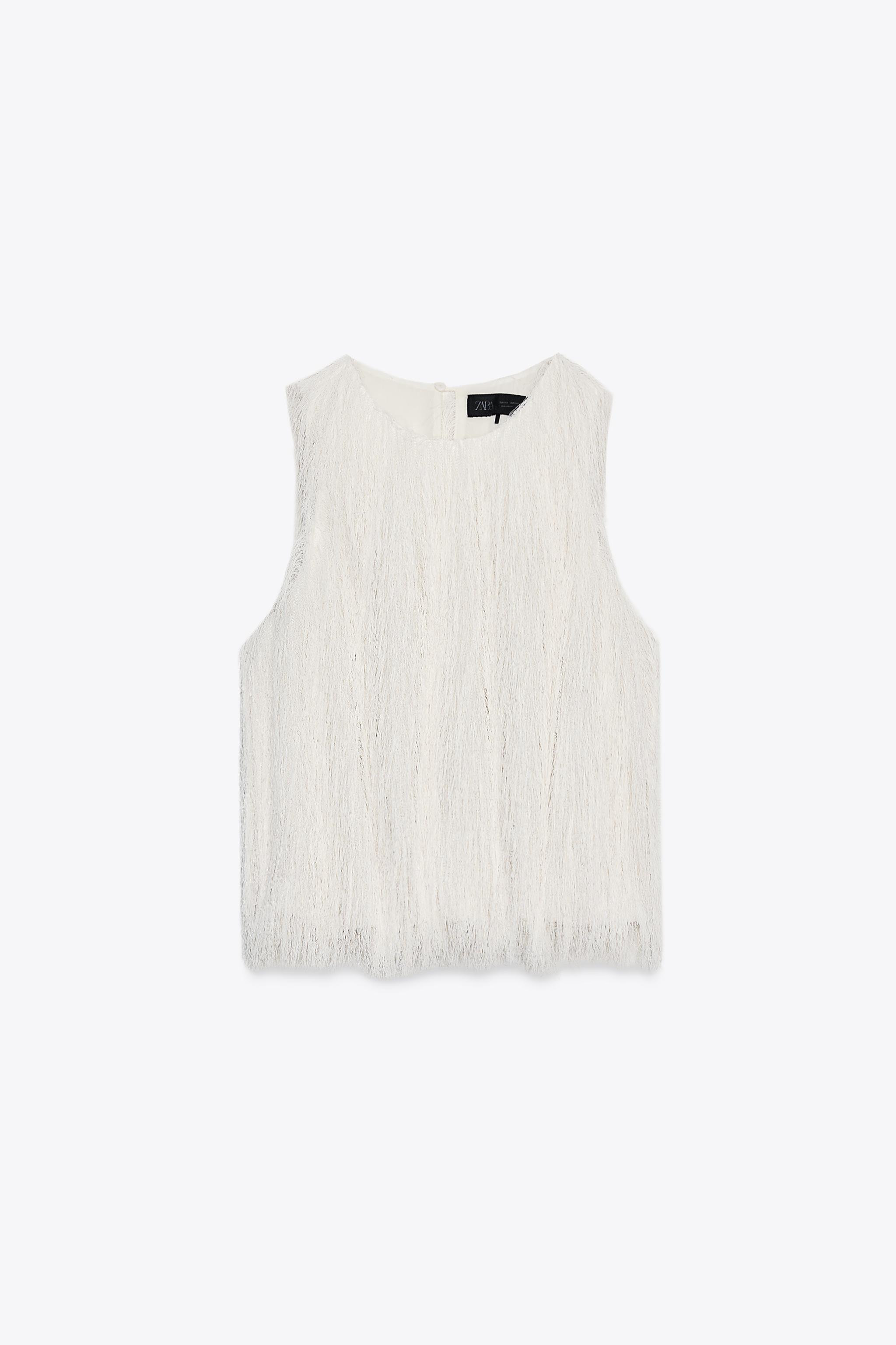FRINGED CROP TOP | Zara US