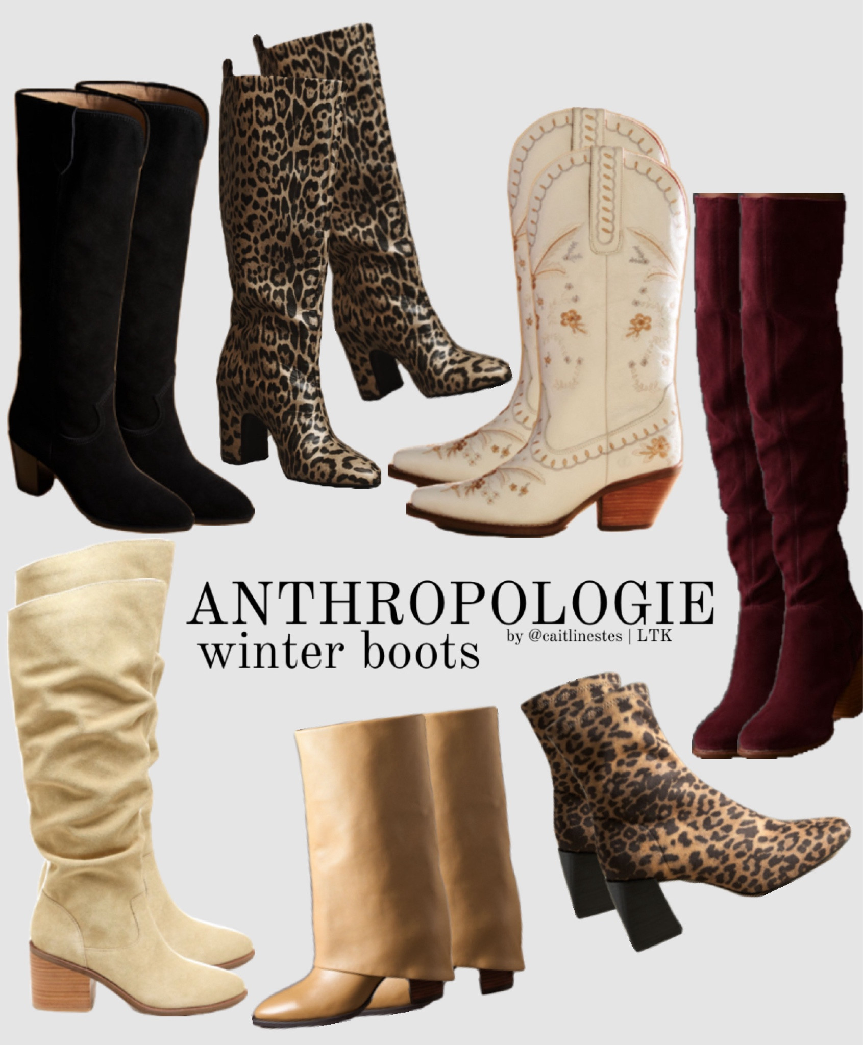 anthropologie has the CUTEST winter boots this season!!🖤🐆 boots are a girls best friend!!

gifts for her, gift guide for her, gifts for moms, gifts for teens, gift guide for mom, gifts for mom, gifts for women, gifts for grandma, gifts for girls, christmas gifts girls, girl gifts, christmas gift guide, boots for women, holiday outfits, boots 2024, boots women, boots europe, booties, boots for fall, boots for winter, booties 2024, anthropologie gifts, anthropologie shoes, cowboy boots, cowboy boots women, cowgirl boots, tan boots, leopard boots, red boots, burgundy boots, suede boots, fold over boots, black boots, knee high boots, tall boots, winter boots

#LTKHoliday #LTKSeasonal #LTKCyberWeek