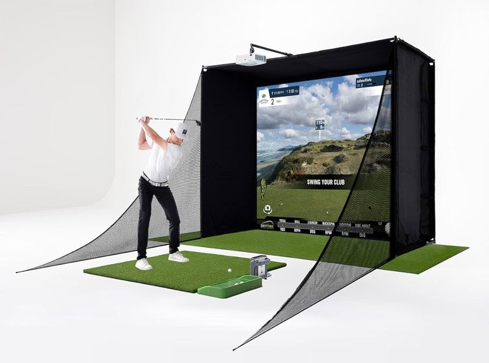SkyTrak+ Golf Simulator Studio Pro Package - SkyTrak+ Launch Monitor, Protective Shield, Enclosur... | Amazon (US)