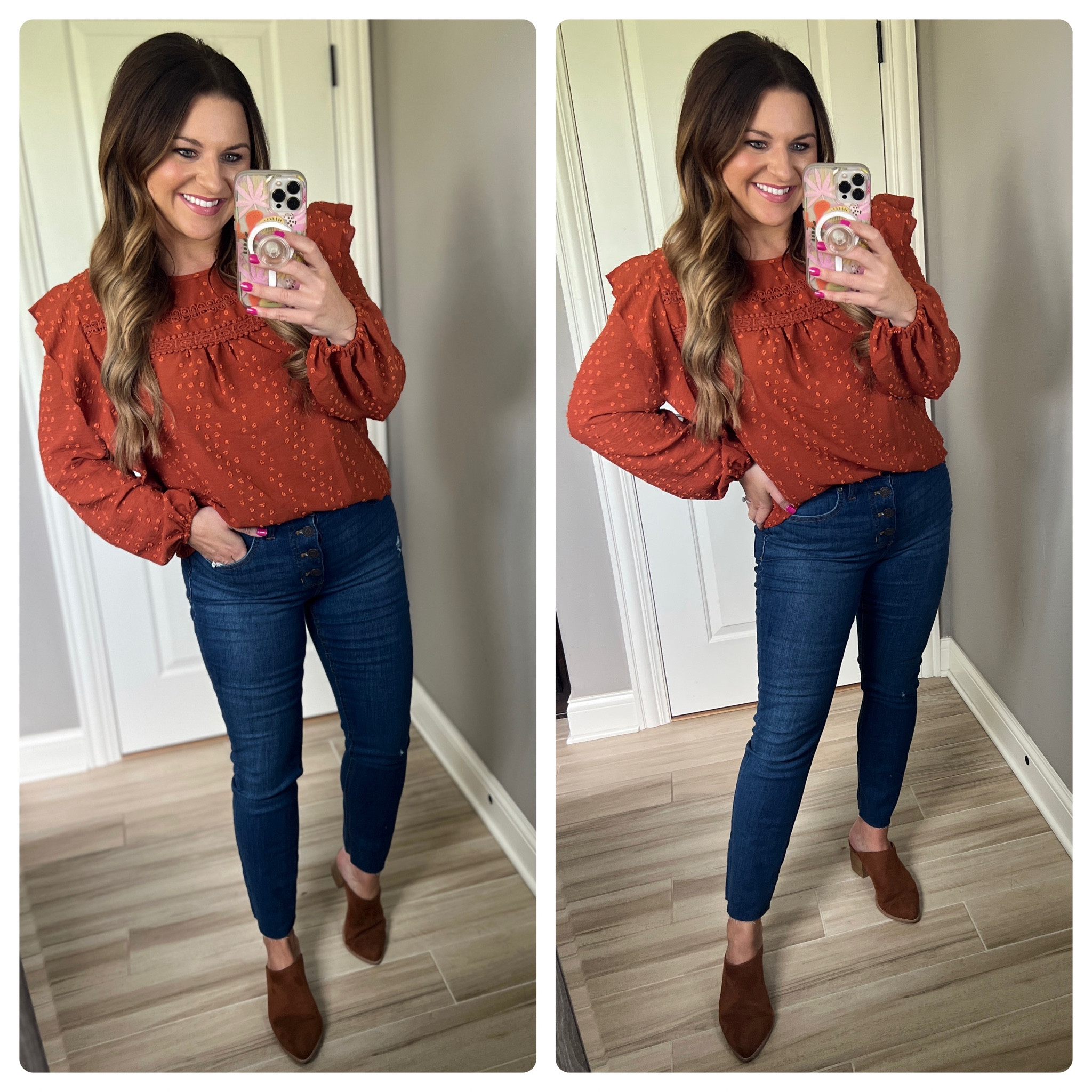 teacher  classroom style  teacher outfit teacher style  teacher  work style  workwear   business casual  office outfit   teacher ootd  teacherfit  ootd   trendteacher  teacher outfits  teacher ootd   teacher outfit ideas  fall OOTD  PSL  rust orange blouse 

#LTKstyletip #LTKshoecrush #LTKSale