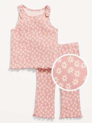 Printed Tank Top & Cropped Flared-Leggings Set for Toddler Girls | Old Navy (CA)