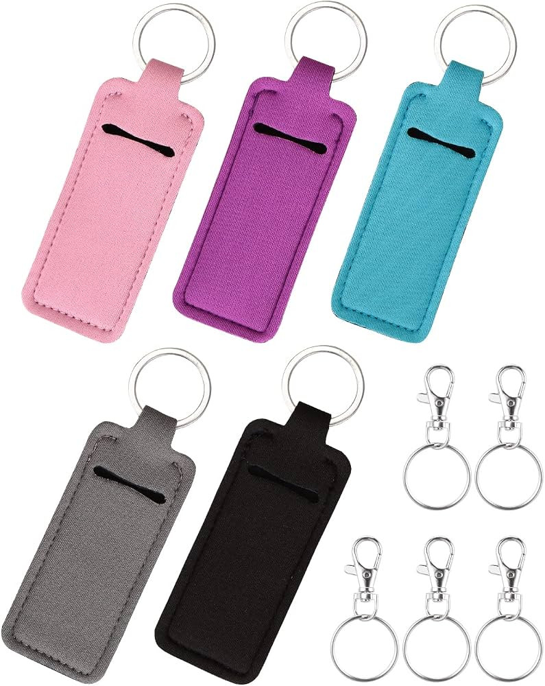 Meiiy Lip Balm Sleeve Pouch Chapstick Holder With Clip Lipstick Lip Gloss Holder Stocking Stuffer... | Amazon (US)