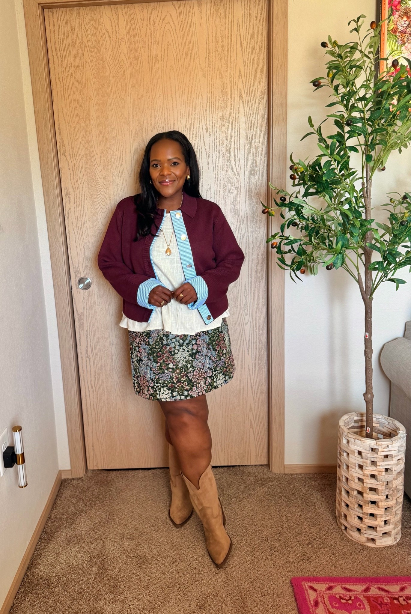 So obsessed with this chic @Walmart outfit!! Wearing a 14 in skirt and M in sweater jacket! Perfect Fall outfit!!

#LTKxWalmart #LTKgrwm #LTKootd