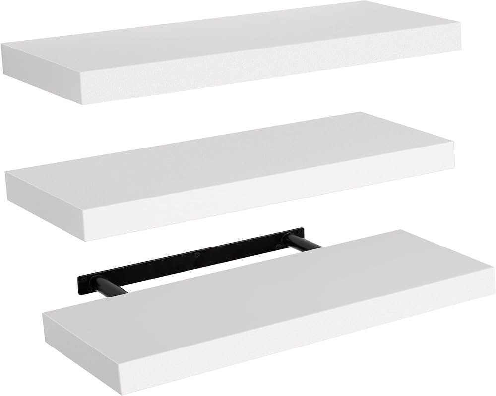 AMADA HOMEFURNISHING Floating Shelves, Wall Shelves for Bathroom/Living Room/Bedroom/Kitchen Deco... | Amazon (US)