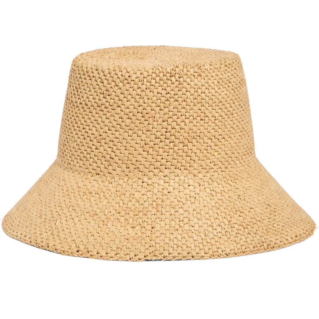 Lack of Color Reef Raffia Bucket Hat in Natural at Nordstrom, Size Medium | Nordstrom