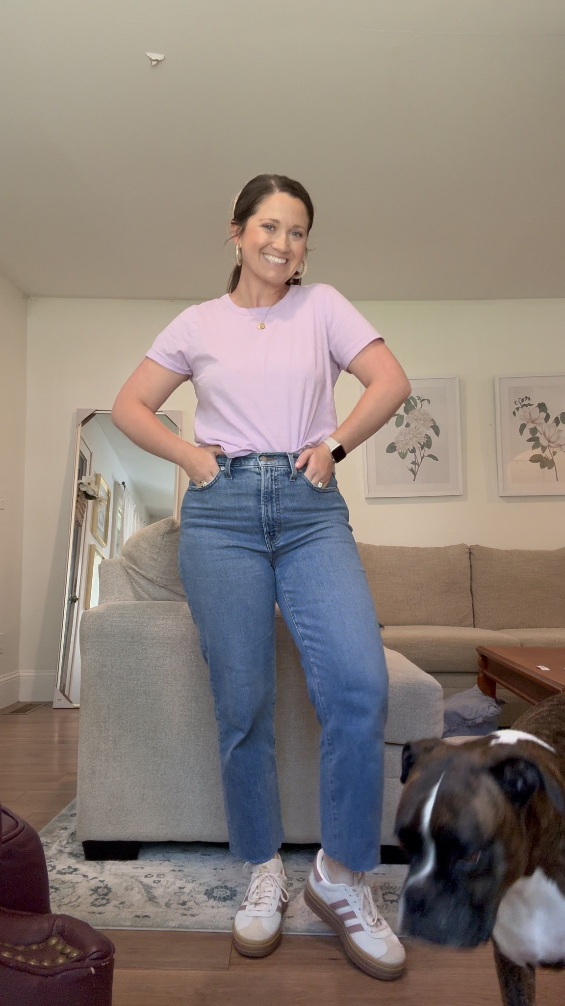 Church ootd. Spring outfit ideas. Mom outfit 