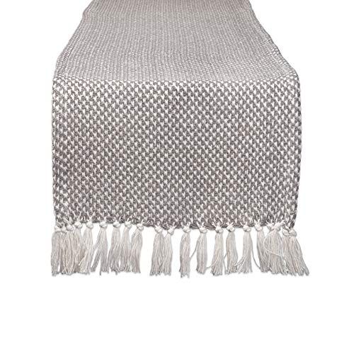 DII Woven Basics Collection 100% Cotton Knit Table Runner, 15x72, Gray | Amazon (US)