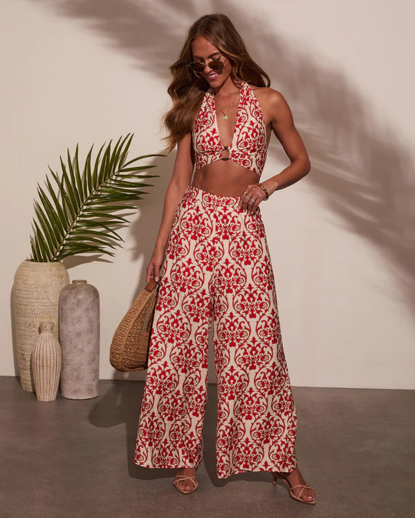 Deep Trance Abstract Wide Leg Pants | VICI