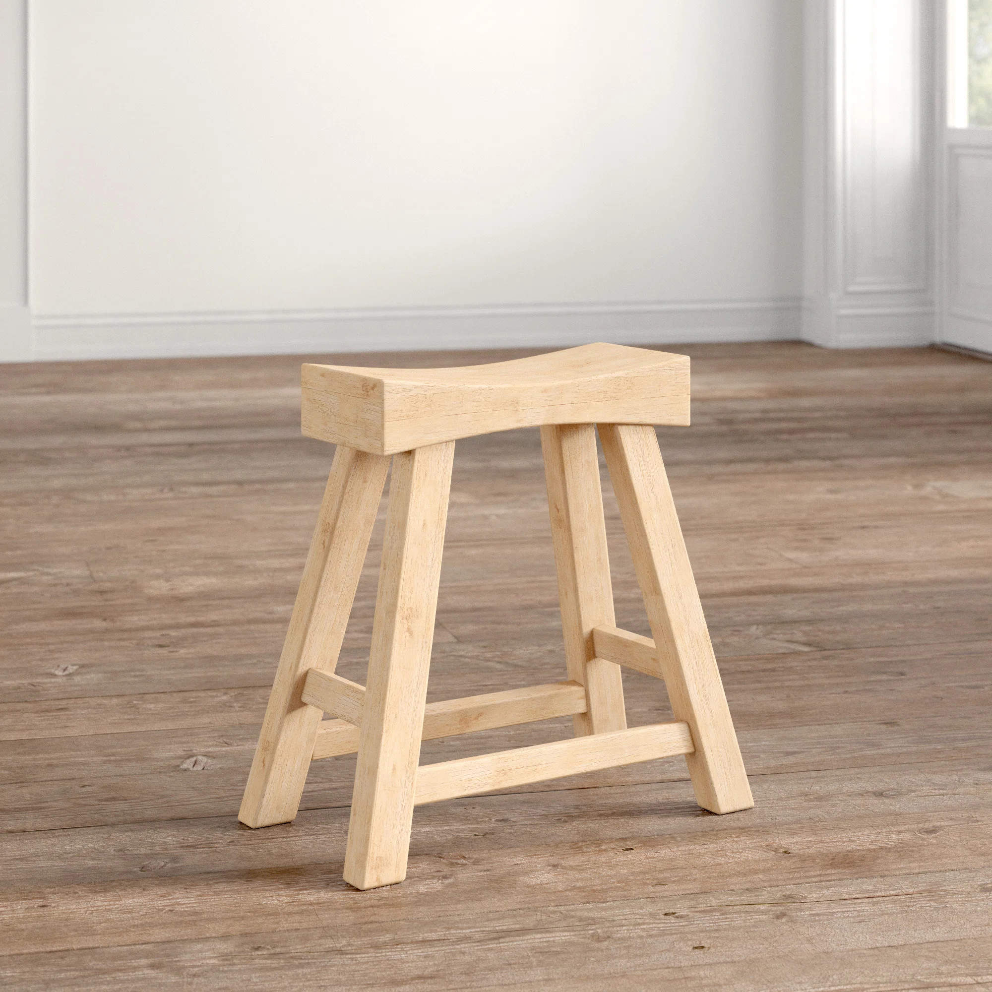 Corsair 22'' Tall Solid Wood Accent Stool | Wayfair North America