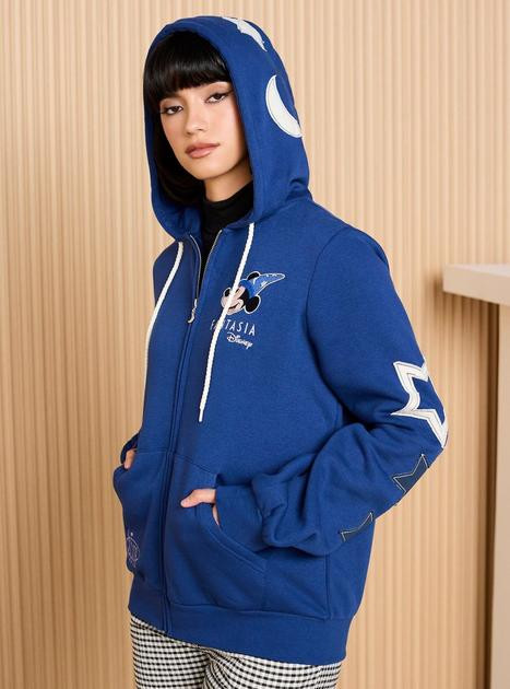 Disney Fantasia Sorcerer's Apprentice Mickey Stars Women's Zippered Hoodie - BoxLunch Exclusive | BoxLunch