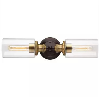 Archives 19" Wide 2 Light Bath Bar with Cylinder Shades | Build.com, Inc.