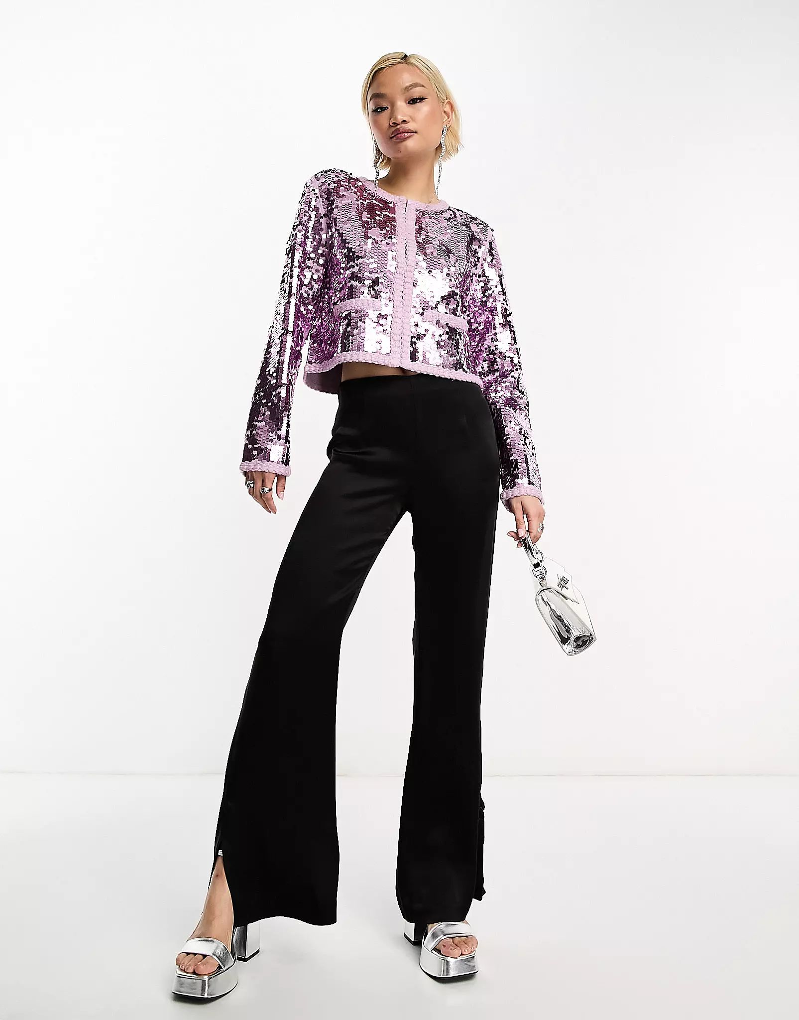 & Other Stories sequin jacket in lilac | ASOS (Global)