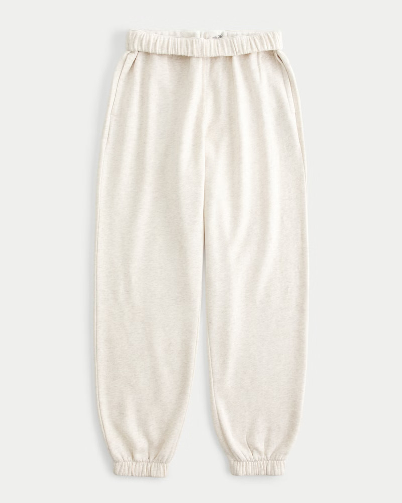 Feel Good Adjustable Rise Fleece Dad Joggers | Hollister (US)