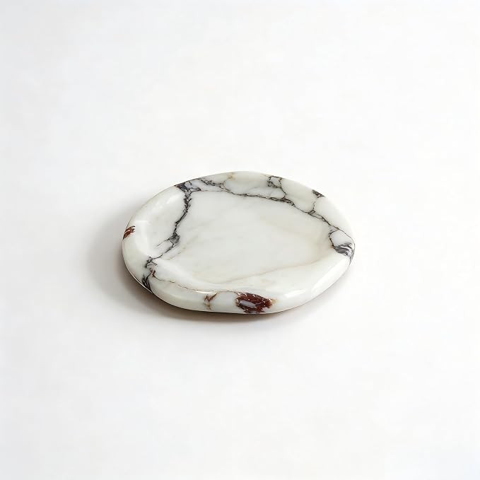 Marble Tray for Jewelry, Food and Daily Items, Irregular Stone Sculpture, Suitable for Home Decor... | Amazon (US)