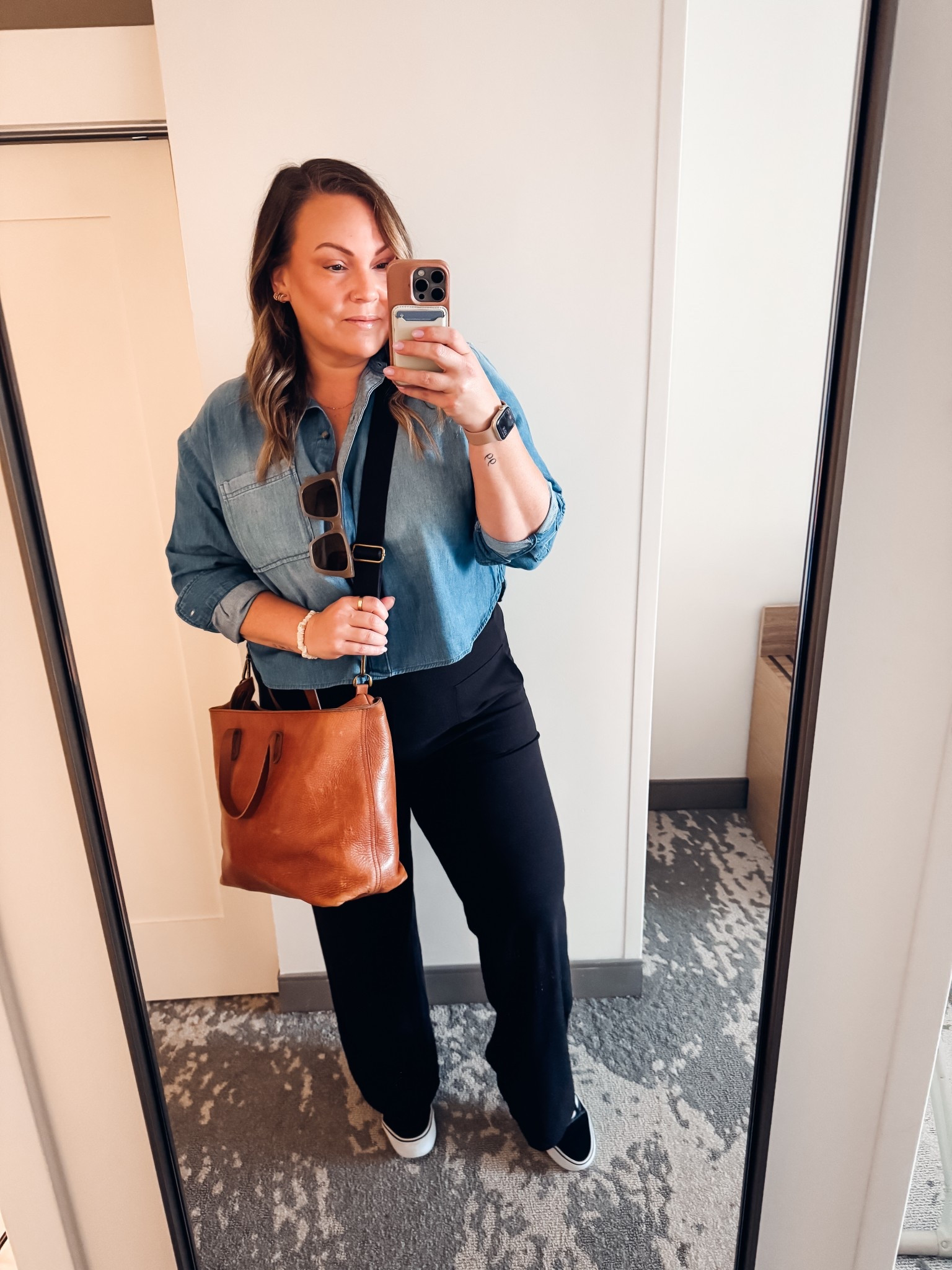 I live in these pants! Also loving this cropped denim top from old navy! I’m wearing an XL  

#LTKPlusSize #LTKStyleTip #LTKOver40