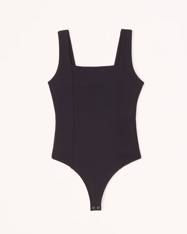 Seamed Squareneck Bodysuit | Abercrombie & Fitch (US)