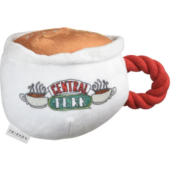Warner Bros Central Perk Coffee Moderate Squeaky Dog Plush Toy, Multicolor | Chewy.com