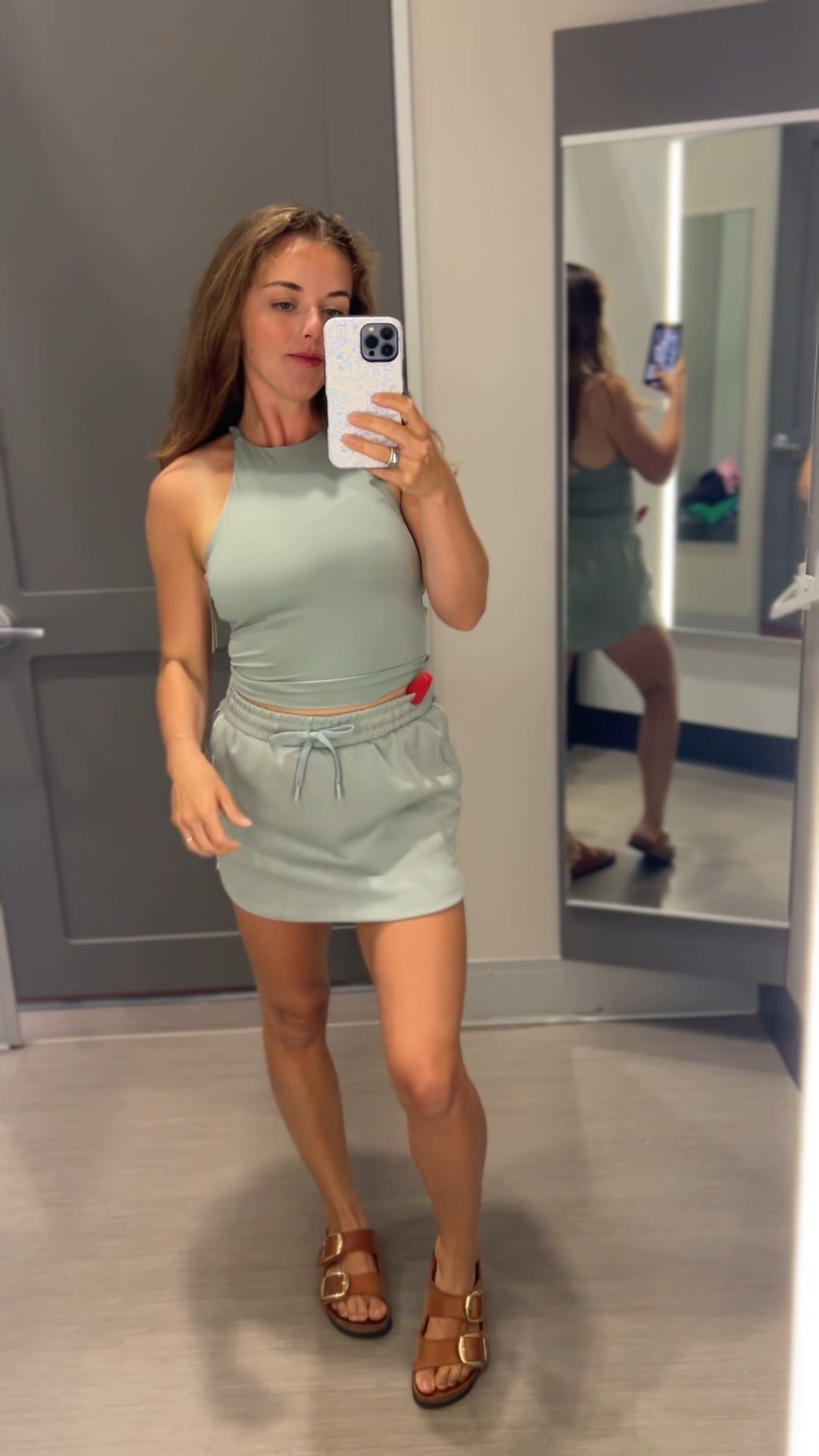 Sage green active skirt and tank from target the skirt feels like varley material 

#LTKSeasonal #LTKFindsUnder50 #LTKActive
