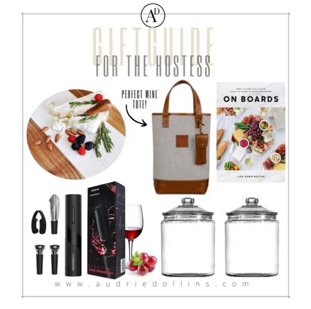 Gifts For The Hostess 

Gifts For Hostesses | Charcuterie Board | Wine Tote | Wine Opener | Storage Jars 

#LTKGiftGuide #LTKHoliday #LTKhome