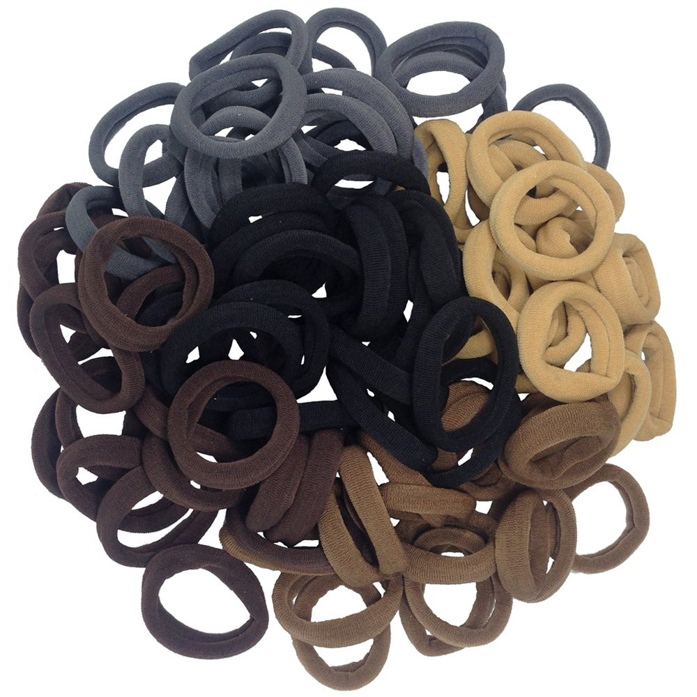 Hair Bands Hair ties for Thick Hair 100PCS Seamless Cotton Simply Ponytail Holders Headband Scrun... | Amazon (US)