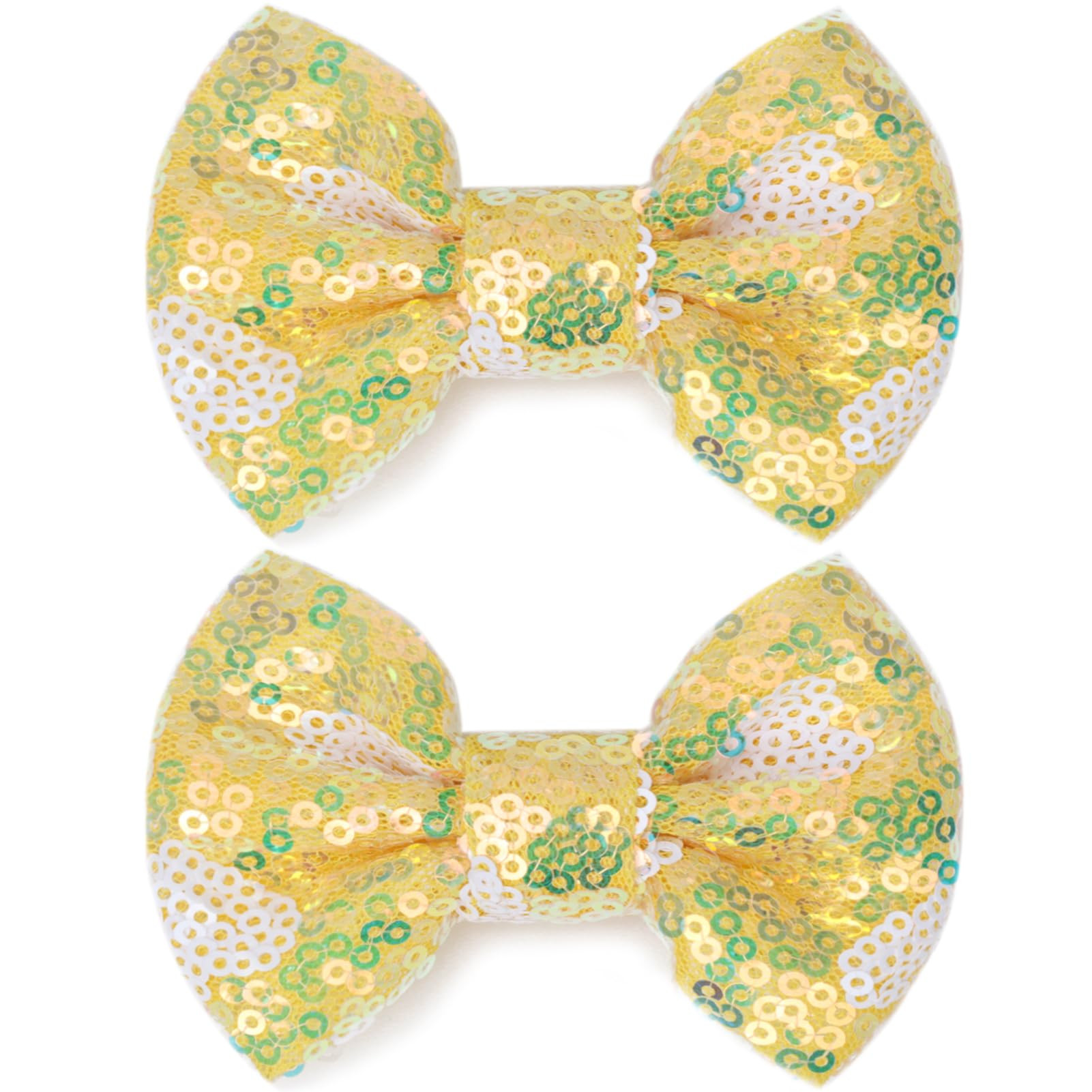 Sparkling 3 Inch Glitter Heart Hair Bows Clips Sequin Bow Alligator Clips Hair Accessories for Gi... | Amazon (US)