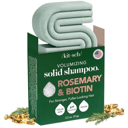 Kitsch Rosemary & Biotin Shampoo Bar - For Hair Growth, Strengthening, Thickening & Volumizing Shampoo for Women and Men - Free of Parabens, Sulfates & Silicones - Made in USA - 3.2 oz | Amazon (US)