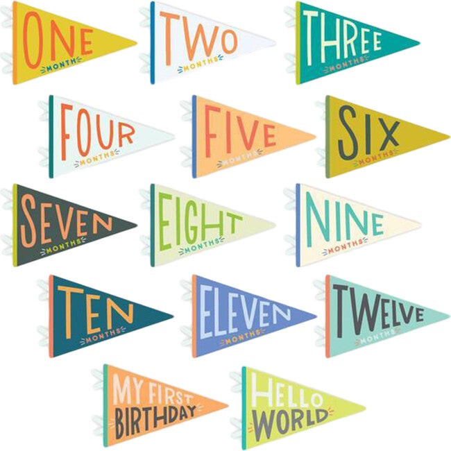 Little Kaleidoscope Petit Milestone Pennant | Maisonette