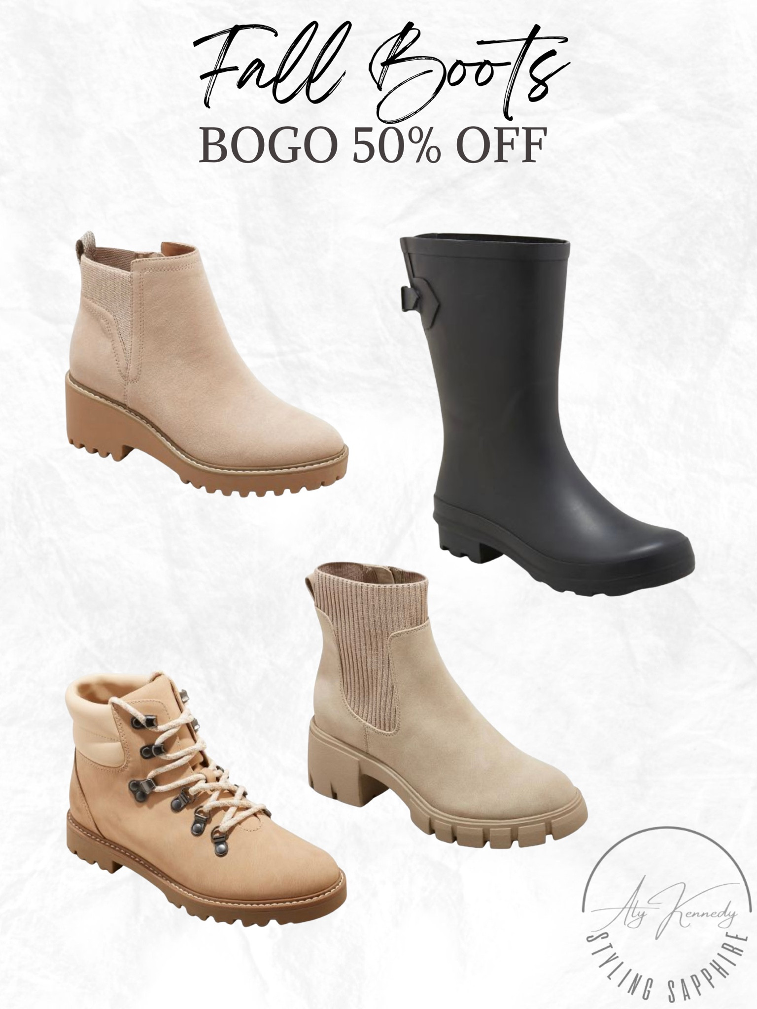 Fall boots, target boots, bogo 50% off, boot sale, chelsea boots, rain boots, hiking boots, booties, dolce vita dupes

#LTKSeasonal #LTKsalealert #LTKshoecrush