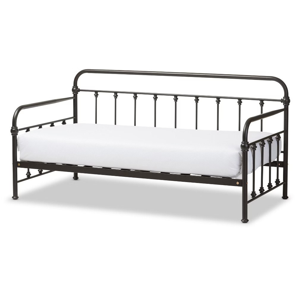 Elsie Antique Metal Daybed - Twin - Antique Bronze - Baxton Studio, Brown | Target