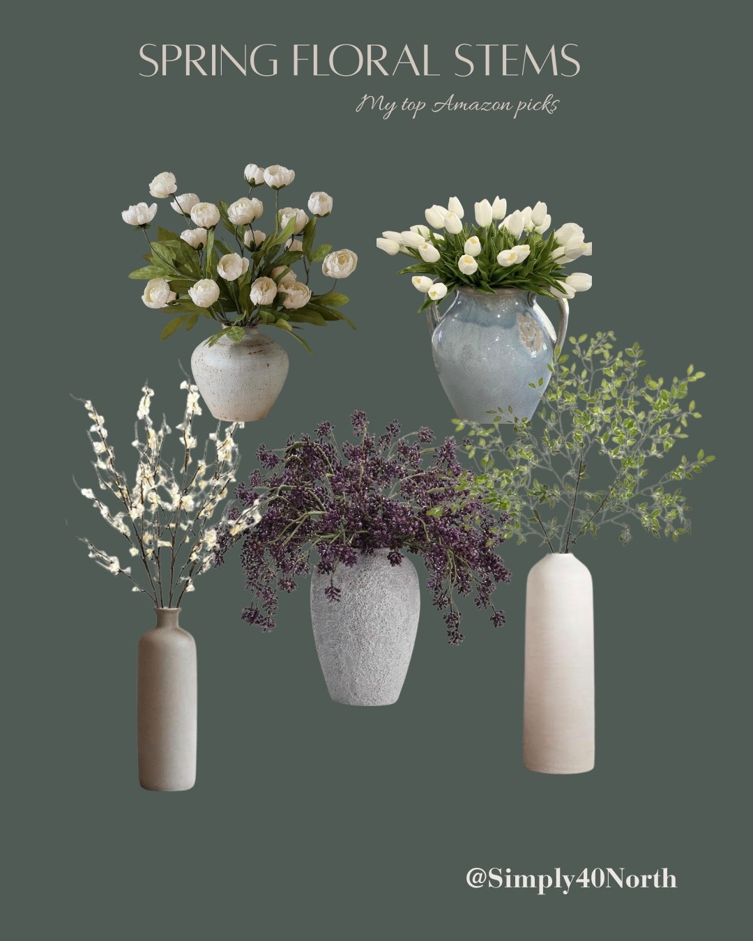 I am sharing a few favorite spring, floral stem finds from Amazon.  All affordable and so pretty!  

#LTKHome #LTKSeasonal