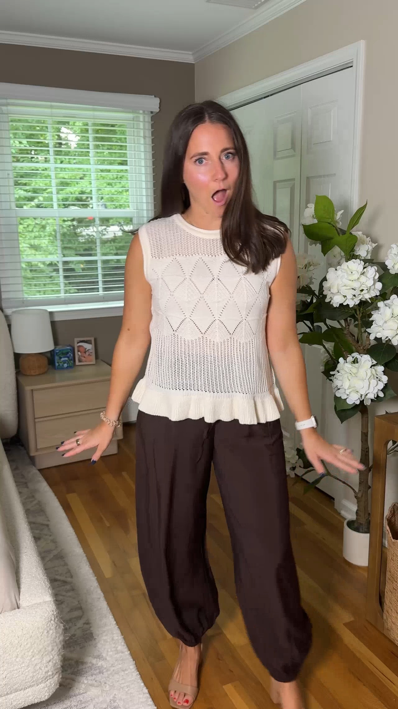 OBSESSED with these pants!!! They're SO flattering and SO comfortable!!! Wearing size small in pants and medium in top  

 #LTKxWalmart #LTKootd #LTKWorkwear
