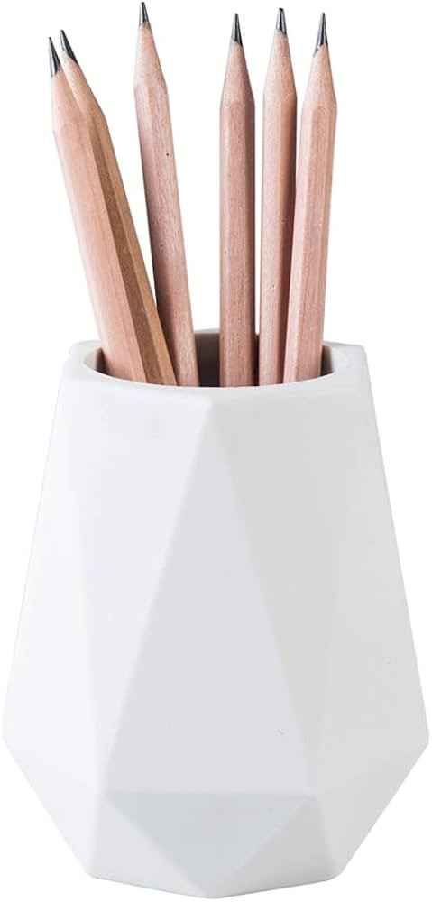 YOSCO Silicone Pen Holder Stand for Desk Cute Geometric Desk Pencil Cup Pot Desktop Organizer Mak... | Amazon (US)