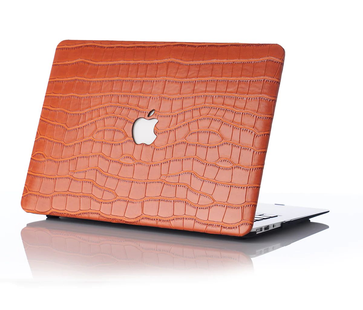Mandarin Faux Crocodile MacBook Case | Chic Geeks