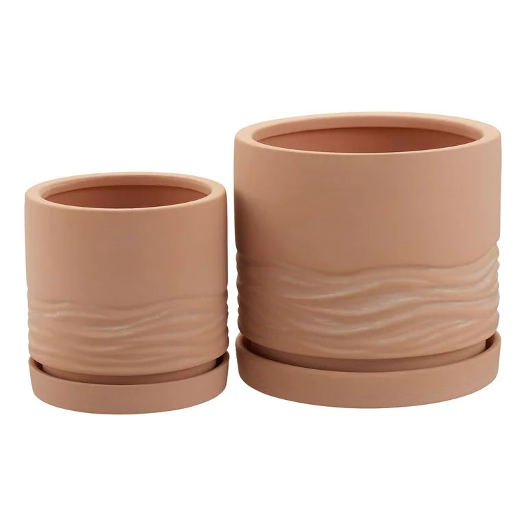 Better Homes & Gardens Terry 6/8inch Nested Terracotta Planters, Red, 2-Pack - Walmart.com | Walmart (US)