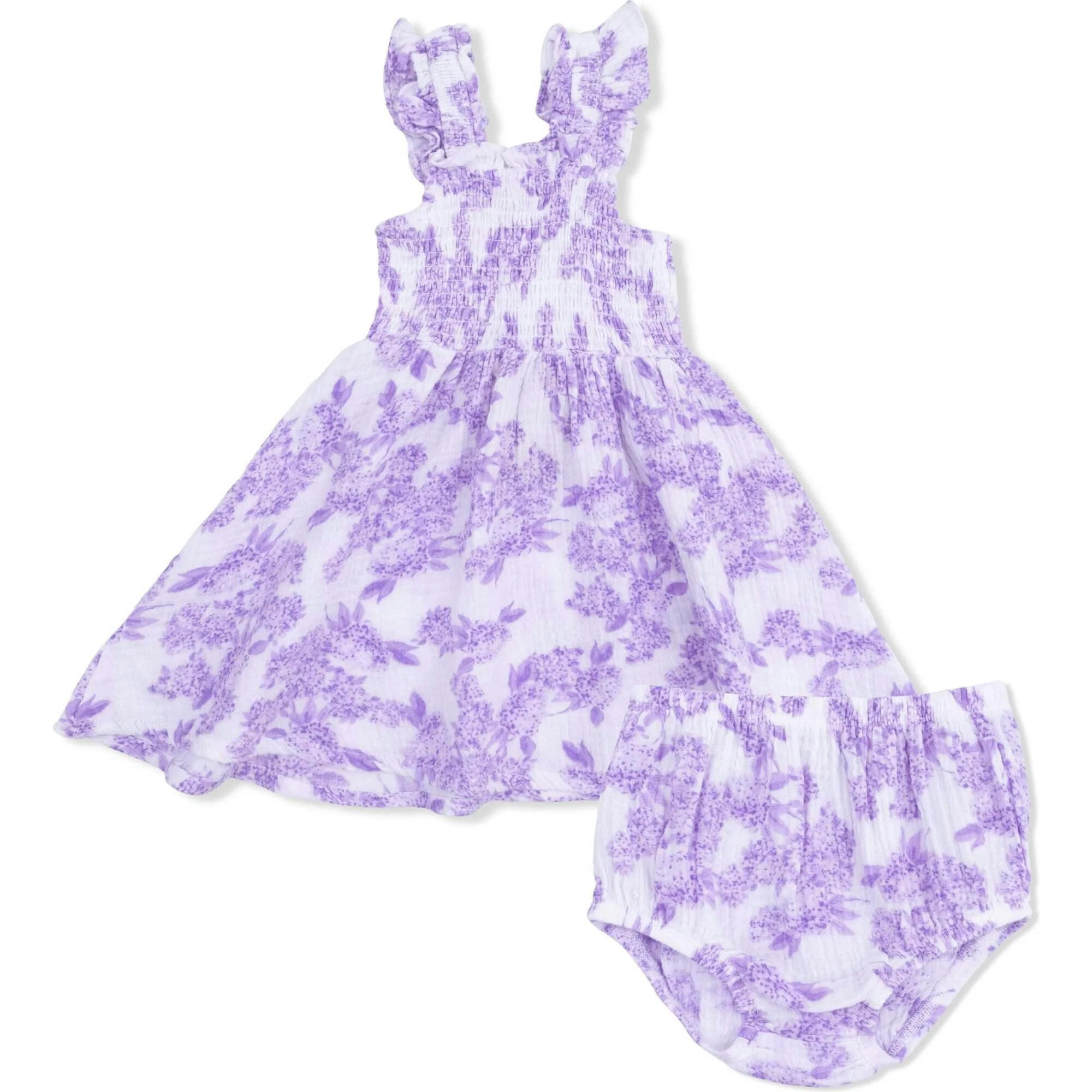 Lilac Floral - Smocked Sundress with Bloomer | Maisonette