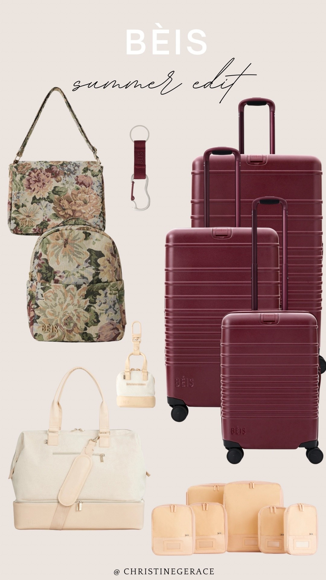 Bèis 15% off first order new customers only with promo code! 
Copy code below ! 

Beis luggage, travel bags, vacation essentials, airport bags, summer travel, Christine Gerace

#LTKSummerEdit #LTKTravel #LTKSaleAlert