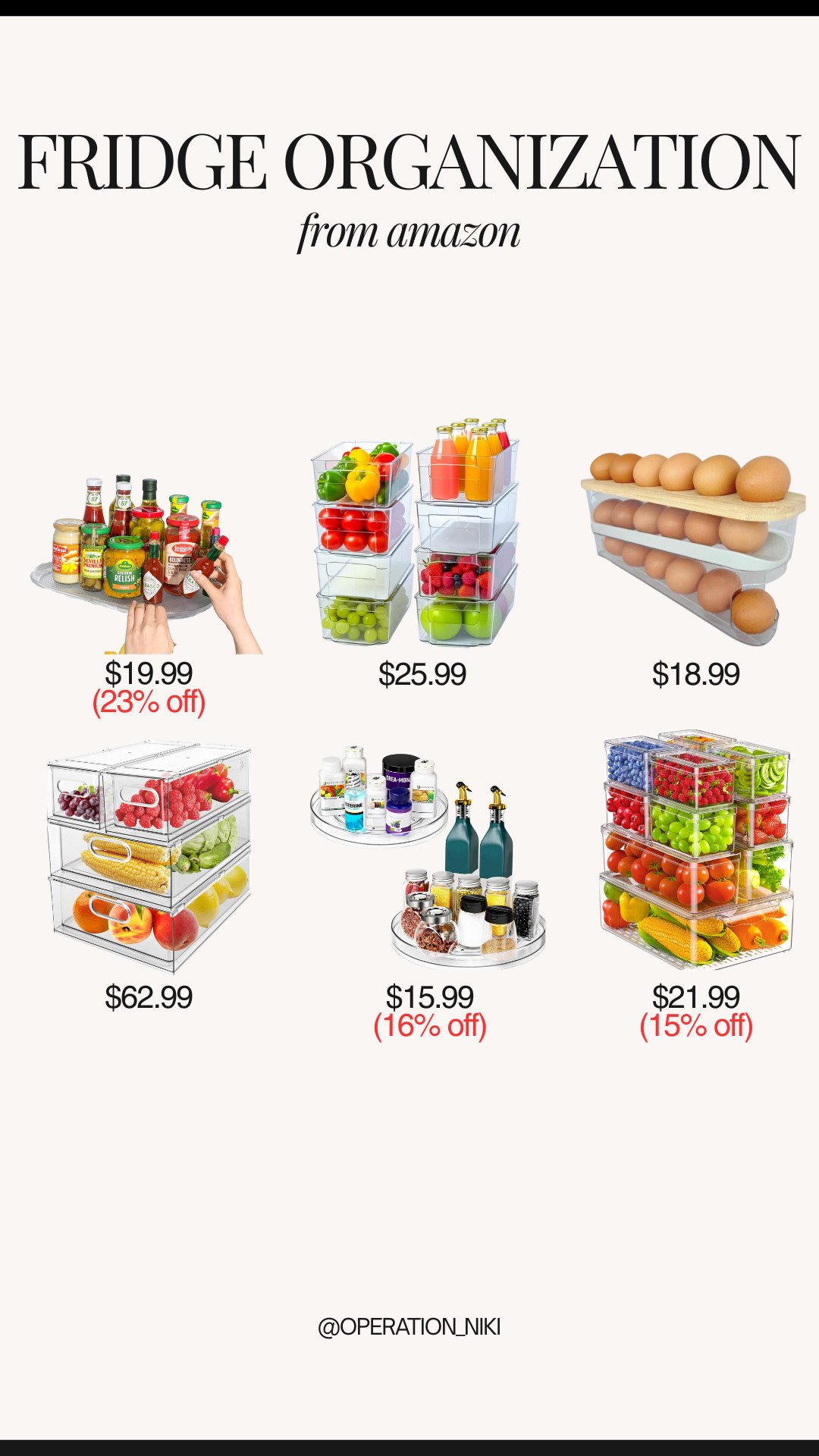 Restocking and organizing the fridge makes everything run smoother ✨ Clear bins, labeled sections, and easy-access storage turn grocery days into something that actually stays organized. A functional fridge saves time, reduces waste, and keeps meals simple all week long.

Follow for more @OPERATION_NIKI on IG, TikTok, & Facebook 💛

#FridgeOrganization #KitchenOrganization #OrganizedHome #AmazonFinds #HomeSystems #FridgeRestock #PantryAndFridge #HomeOrganizationIdeas #CleanHomeRoutine #KitchenStorage #OrganizationInspo #OperationNiki 

 #LTKfoodie #LTKHome #LTKFindsUnder50