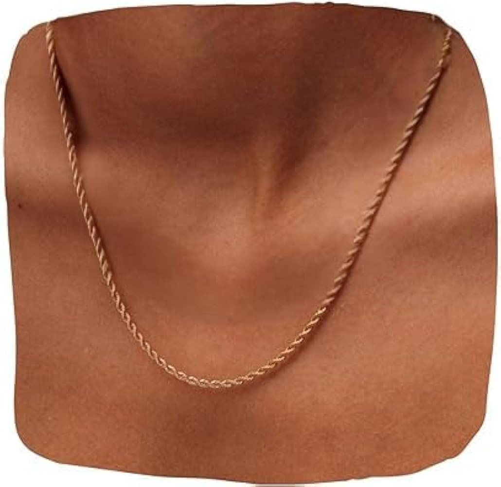 Hey Harper Easy Necklace Dainty 14k Gold Cable Chain Necklace For Women - Long and Waterproof Jew... | Amazon (US)