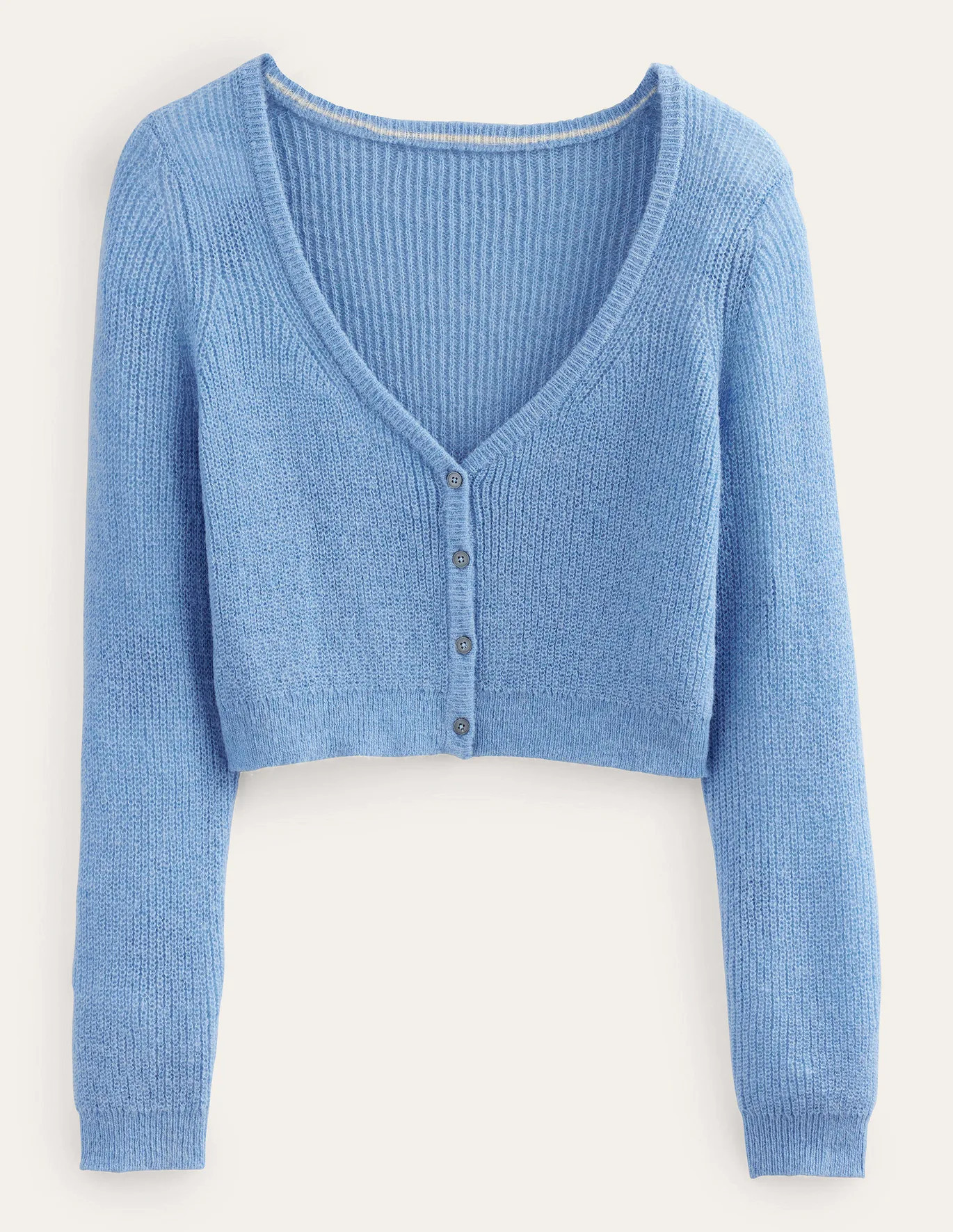 Cropped Square Neck Cardigan | Boden (US)