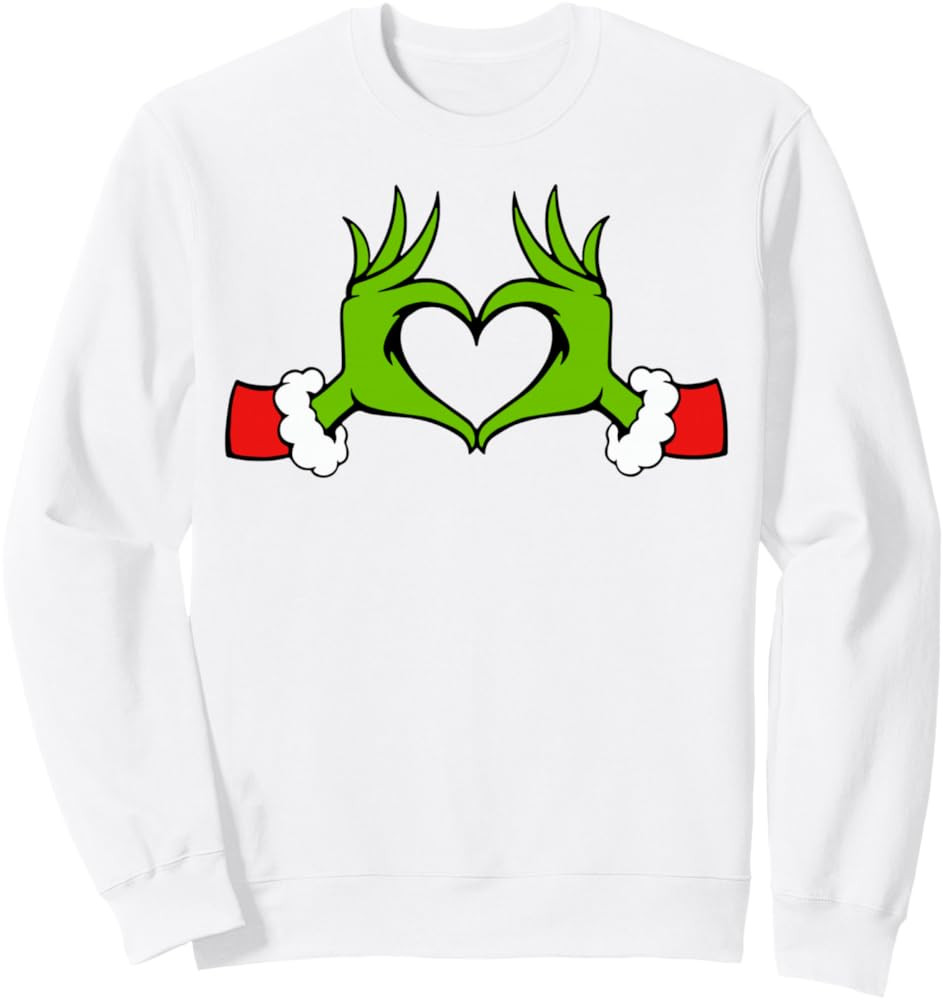 Merry Christmas Xmas Heart Handsign Elf Santa Boys Girls Sweatshirt | Amazon (US)