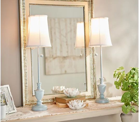 Set of (2) 28" Urn Style Buffet Accent Lamps by Valerie - QVC.com | QVC