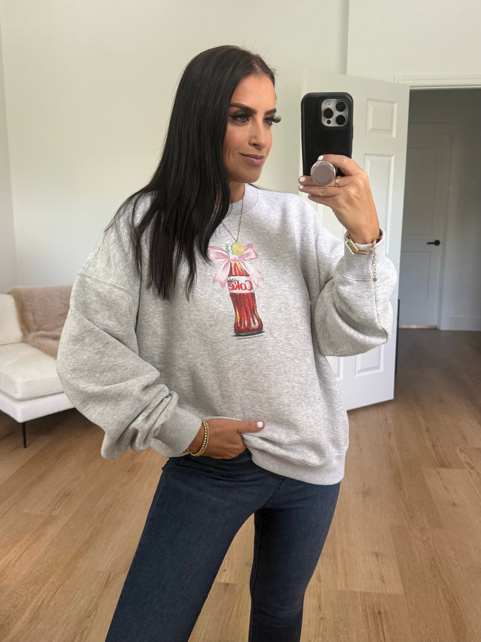 Abercrombie Diet Coke Graphic Oversized Sunday Crew
