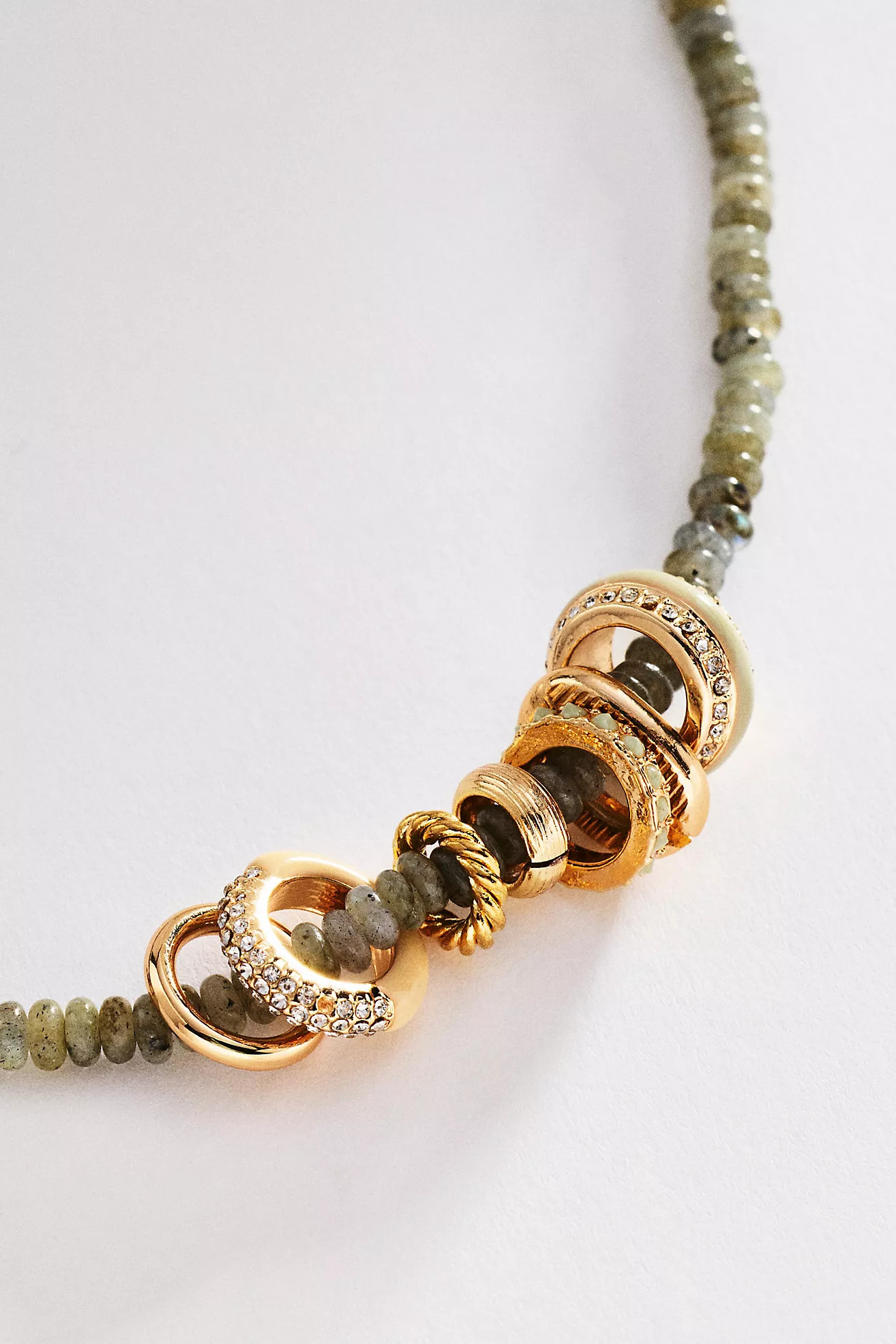 Linked Ring Beaded Necklace | Anthropologie (US)