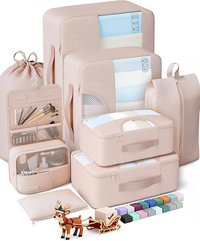 Veken 8 Set Packing Cubes, Christmas Gifts for Women Mom Girl Her Birthday, Cruise Ship Travel Es... | Amazon (US)