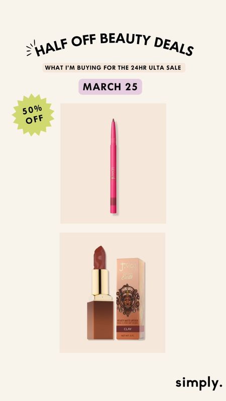 ULTA DAY 19 SALE IS HERE! Here are my best picks for the today’s sale. We only have 24hr to snag it! 

Juvia’s Place Lip Liners & Juvia’s Place Nubian Earth Lipstick

- ulta sale, ulta semi-annual beauty, ulta beauty, ulta makeup, ulta skincare

#LTKbeauty #LTKsalealert #LTKfindsunder50