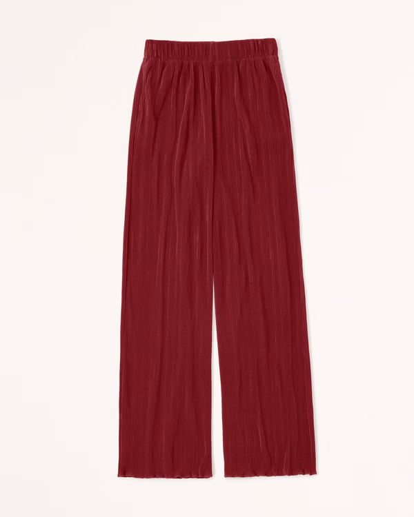 Women's Elevated Plisse Wide Leg Pants | Women's Best Dressed Guest - Party Collection | Abercrom... | Abercrombie & Fitch (US)