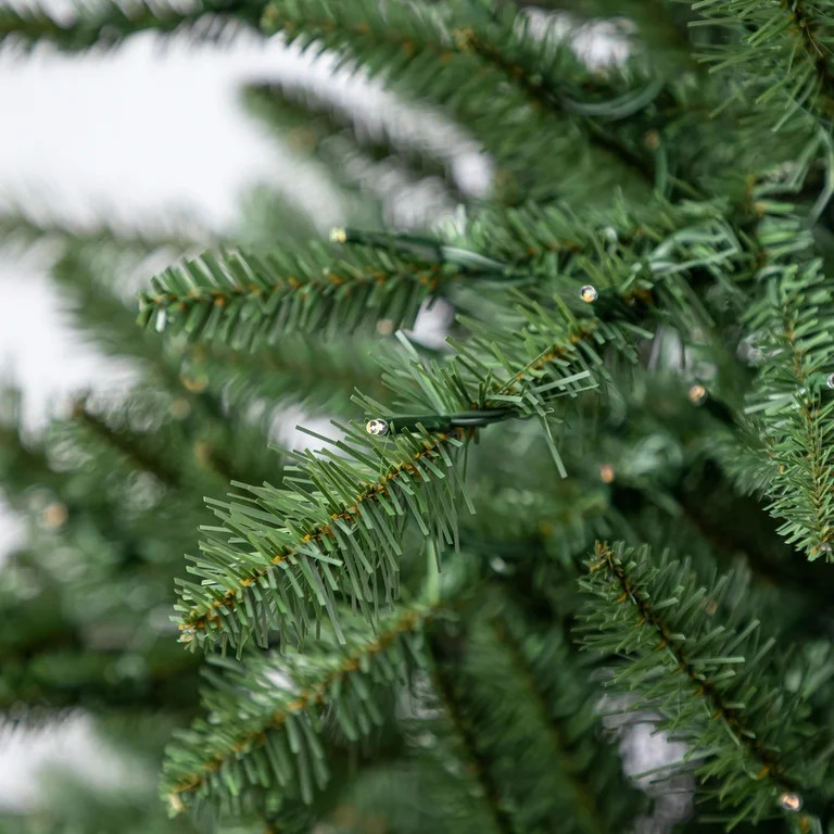 7.5' Pre-Lit Milford Pine Green Artificial Christmas Tree with LumaDazzle Color-Changing Twinkle ... | Walmart (US)