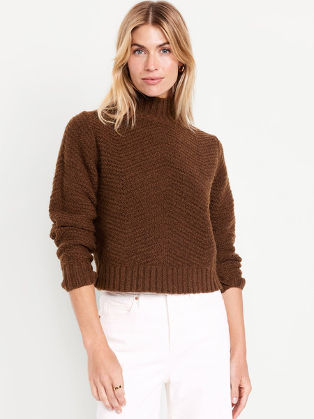Mock-Neck Crop Sweater | Old Navy (US)