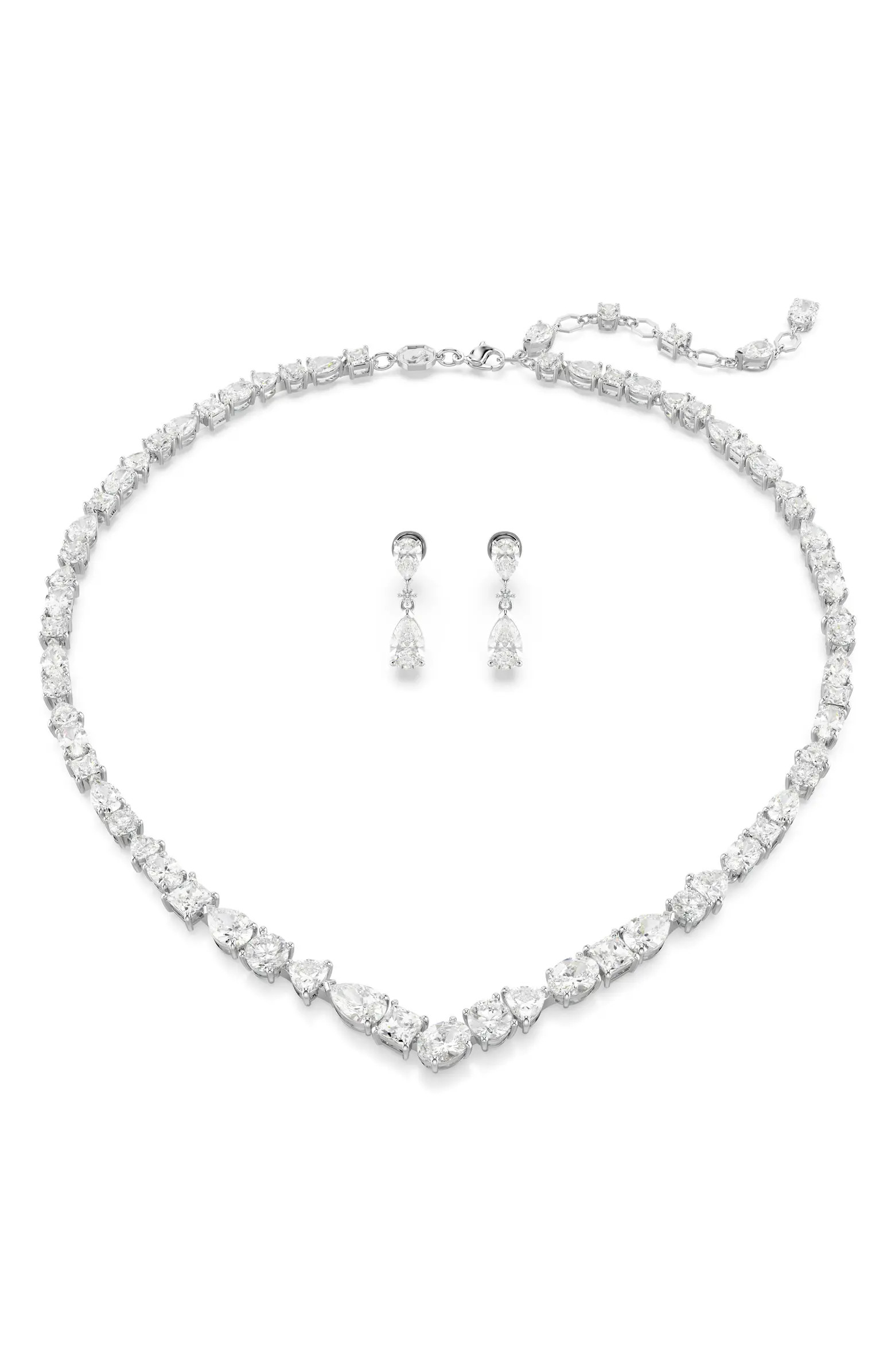 Swarovski Mesmera Crystal Necklace & Earrings Set | Nordstrom | Nordstrom