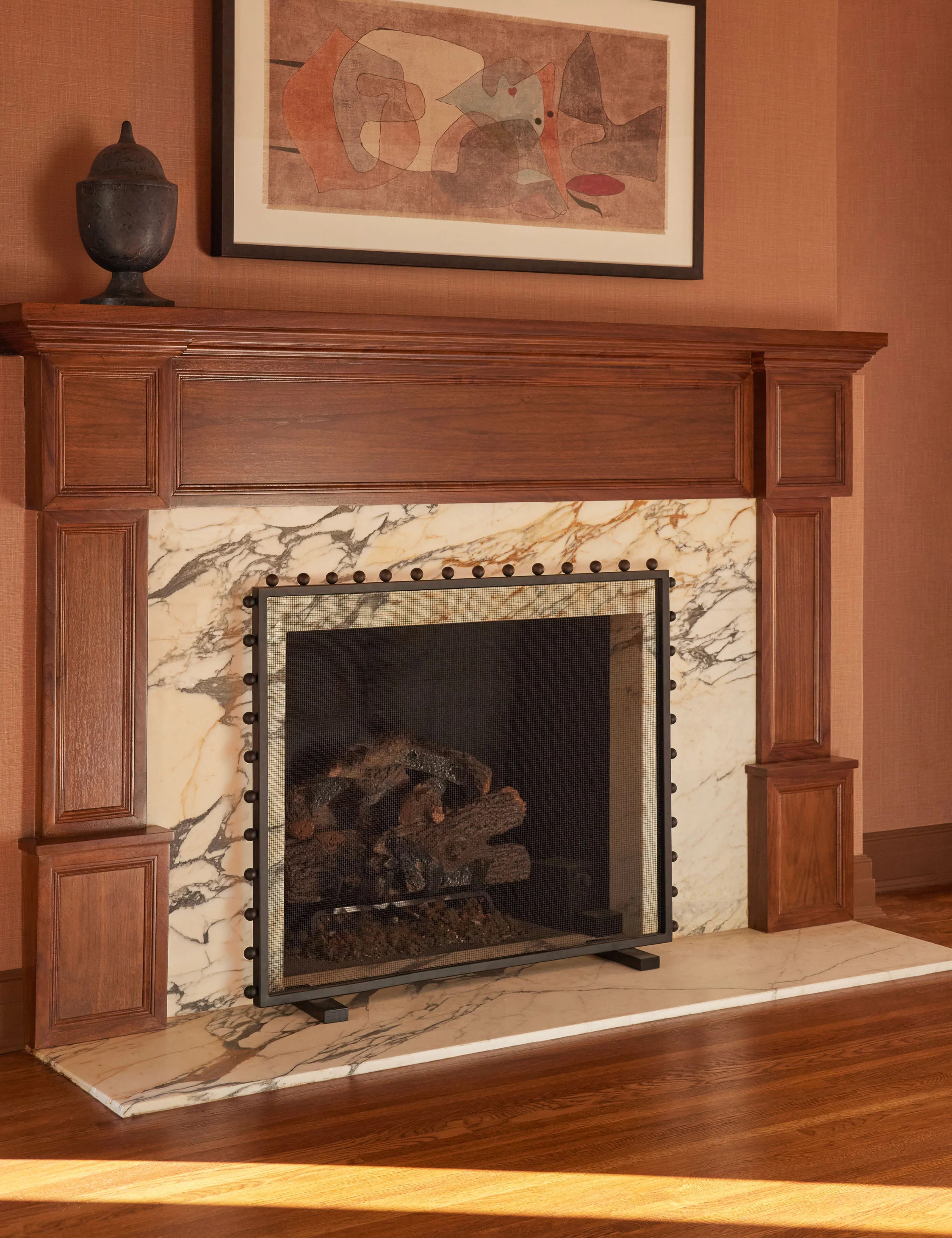 Lochlan Fireplace Screen, Black | Lulu and Georgia 